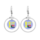 thumbnail image 1 of Soy de Sudán Los pendientes cuelgan del aro de la joyería del círculo de la gota Unbranded M, 1 of 3