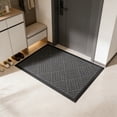 thumbnail image 5 of Non Slip Entryway Doormat, Washable Floor Rug for Entrance/Bathroom/Living Room, Durable Polypropylene, Rubber Backing, Mud Dirt Trapper, Low Profile Door Carpet for Indoor/Outdoor, 24*16in, A, 5 of 6
