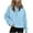 Light Blue, variant on TOWED22 Women's Half Zip Oversized Sweatshirts Long Sleeve Hoodies Casual Sweaters(Beige,S)