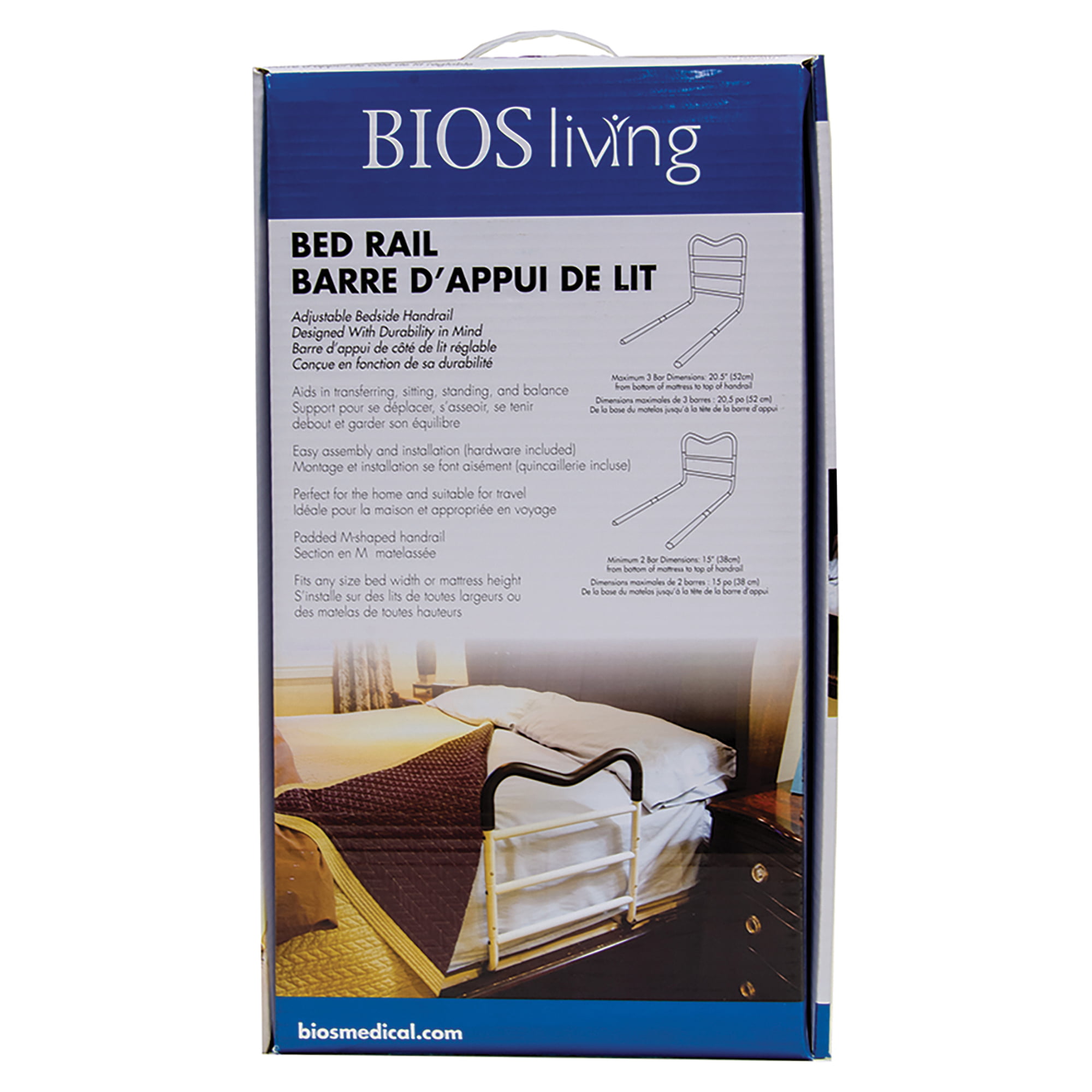 BIOS Living LF838 Adjustable Bedside Handrail
