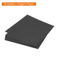 thumbnail image 3 of Unique Bargains 75 Sheets Origami Paper Double Sided 6x6 Inch(15x15cm) Square Sheet for Art Craft Project, Black, 3 of 5