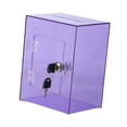 thumbnail image 4 of Caja de almacenamiento de acrílico transparente para dinero, hucha para casa, oficina, dormitorio y niños. violeta, 4 of 9