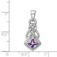 thumbnail image 3 of FB Jewels Sterling Silver Rhodium-plated w/Amethyst Pendant, 3 of 3