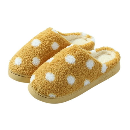 

Tangnade House Slippers for Women Slippers For Men Warm Shoes Soft Plush House Slippers Flip Flop