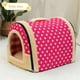 thumbnail image 1 of Dog House Kennel Soft Pet Bed Tent Indoor Enclosed Warm Plush Sleeping Nest Basket with Removable Cushion Travel Dog Accessory ShopWise Round, 1 of 22