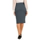 thumbnail image 3 of Falda Lápiz de Mujer Inspire Chic de Cintura Alta con Abertura y Cierre Invisible en Gris, 3 of 5