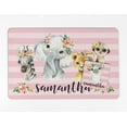 thumbnail image 2 of Printtoo Kids Placemat & Coaster Set Personalized Birthday Christmas Gifts For Girls,Stripe & Animals-11x17 Inch, 2 of 6