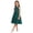 Dark Green, variant on dPois Kids Girls Ruffles Chiffon Dress Sparkly V Neck A Line Sleeveless Wedding Pageant Formal Dress Lavender 14