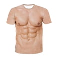 thumbnail image 3 of Camiseta con estampado 3D de músculos para hombres Camiseta de fitness Camisetas con músculos falsos Gráfico transpirable para viajar Club 2 Sunnimix camisas para hombre, 3 of 7