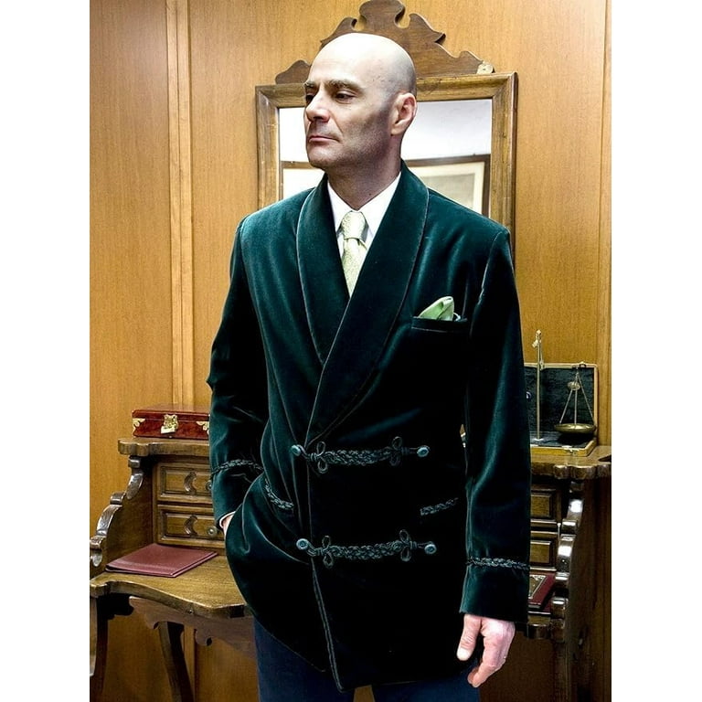 Men's Smoking Jackets Green Velvet Smoking Robe's Coat&nbsp; - Walmart.com