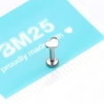 thumbnail image 4 of Implant Grade Titanium Heart Top Internally Threaded Flat Back Stud Labret, 4 of 4