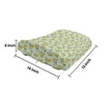 thumbnail image 5 of Watercolor Lumbar Pillow, Diamond Pattern Blooming Floral Arrangement Petals and Leaves, Soft Back Cushion for Office Chairs with Adjustable Straps, 14" x 13", Pale Green Yellow White, by Ambesonne, 5 of 7