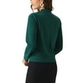thumbnail image 3 of INSPIRE CHIC Women's Work Office Blazer Notch Collar Long Sleeve Business Casual Open Front Blazer XS Green, 3 of 6