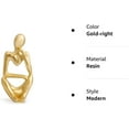 thumbnail image 3 of Resin Statue Thinker Style Decoration Abstract Sculptures Collectible Figurines for Home Decor Modern Office Shelf Desktop (Gold-Right), 3 of 6