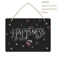 thumbnail image 3 of Wooden Hanging Blackboard Signs Message Chalk Board 23x17cm #4, 3 of 7