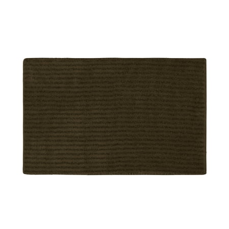Garland Rug Sheridan Washable Nylon Chocolate Bath Rug, 24" x 40"