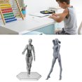 thumbnail image 4 of Human Body Drawing Mannequin with Stand,Action Figure Body,Customizable Poses Movable PVC Widely Used Drawing Mannequin for Home Office (Woman), 4 of 9