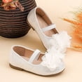 thumbnail image 6 of Linfrsh Mary Janes Flats For Toddler Girls Glittery Princess Wedding Ballet Shoes(Silver,Size12.5), 6 of 6