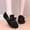 Black, variant on Cute 3D Cat Mules for Women with Buckle Strap Fluffy Plush Lined Casual Non Slip Walking Shoes Flat Sole Round Toe Daily Walking House Clogs Black 37(US-6.5)