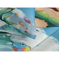 thumbnail image 3 of Ambesonne Cartoon Quilted Coverlet 3 Pcs, Wave with Fish, King Size, Multicolor, 3 of 4