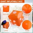 thumbnail image 2 of Paquete de 3 dados inflables Blulu, 30 cm, color naranja gigante, 2 of 7