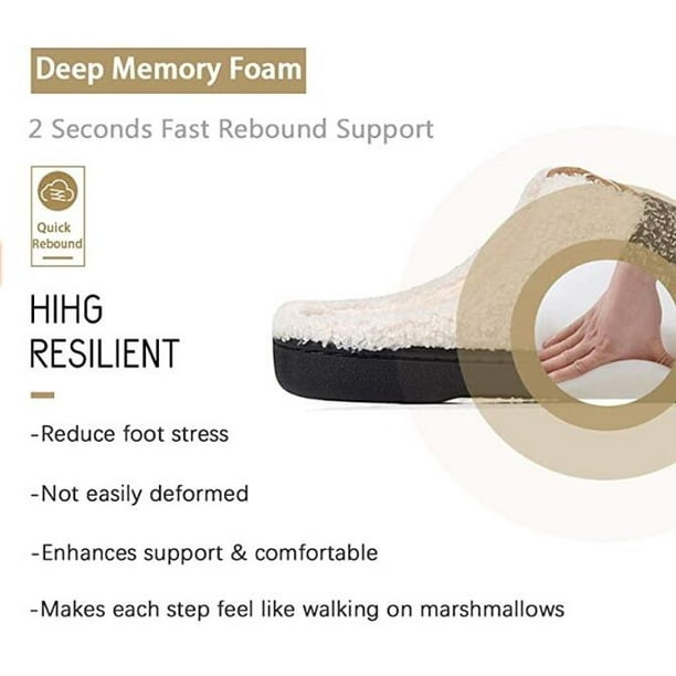 Coswind Chaussons Femme Homme Hiver Chaud Pantoufles Confortable Fermé Mousse Mémoire Antidérapantes L'intérieur Et L'extérieur Bleu Marine 260