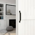 thumbnail image 2 of CCJH 12" Sliding Barn Door Handle Handle Pull Set Industrial Style Black Metal Finish, 2 of 5