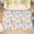 thumbnail image 1 of 4x5 Rug, Cat Rug Washable Non Slip Soft for Living Room Bedroom, Watercolor Kitten Area Rug, Cat Lover Carpet, Cats Home Decor & Gifts, 1 of 7