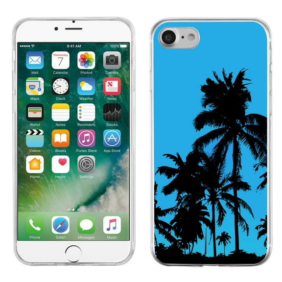 One Tough Shield ® Slim-Fit Premium TPU Gel Phone Case for Apple iPhone 7 - Tropical Tree