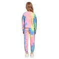 thumbnail image 4 of Arshiner Girls Tie Dye Dance Outfit 2 Piece Athletic Clothing Sets Kids Clothes Sweatshirt and Sweatpants 10-11 Years, 4 of 7