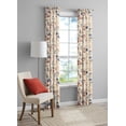 thumbnail image 2 of Mainstays Tille Light Filtering Curtain Panel Pair, Set of 2, Beige Floral, 37"W x 95"L, 2 of 4