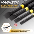 thumbnail image 4 of Uxcell 2pcs SL3 Slotted Impact Screwdriver Bits 1/4" Hex Shank 3" Long Magnetic Bit, 4 of 7