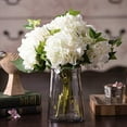 thumbnail image 2 of Fake Florals - 13'' Faux Silk Hydrangea with Long Stems - Artificial Flowers Realistic Hydrangea Flowers Bouquet for Wedding Party Office Home Decor, 2 of 8