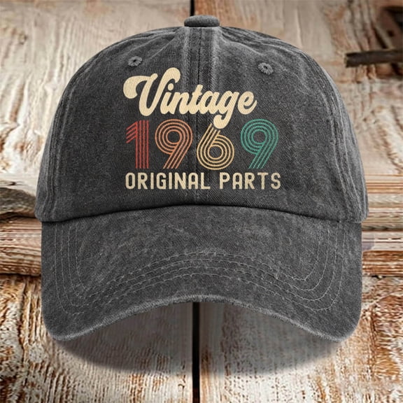 Womens Hats Unisex Baseball Wash Denim with Printed Outdoor Casual Wear Weathered Adjustable Vintage Caps for Men Black One Size