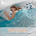thumbnail image 4 of Cal King 4 Piece Bedding Set Summer Beach Butterfly Watercolor Soft Breathable Duvet Cover and Pillowcase,Seaside Blue Wave Duvet Cover Set Washable Bed Sheets for Bedroom Dormitory Guest Room, 4 of 9
