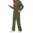 thumbnail image 1 of Conjuntos de Dos Piezas para Mujer, Moda de Otoño 2025, Pantalones Anchos, Conjunto de Estar por Casa, para Viajes y Vacaciones. Verde XXXL, 1 of 9