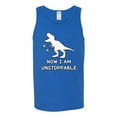 thumbnail image 2 of Wild Bobby, Unstoppable T Rex Funny, Pop Culture, Men Graphic Tank Top, Royal, Medium, 2 of 4