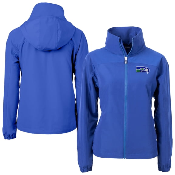 Women's Cutter & Buck Royal Seattle Seahawks Historic Charter Eco Recycled Full-Zip Jacket