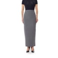 thumbnail image 2 of Grey Ankle Length Women's Plus Size Back Split Maxi Skirt, 2 of 4