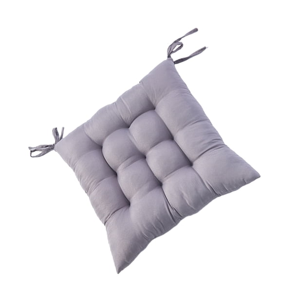 Bearachild Poliéster fijado a las sillas Cojín para sillas - Estabilidad y sin deslizamiento Comedor Jardín Oficina Asiento Decoración del hogar Gris 40x40