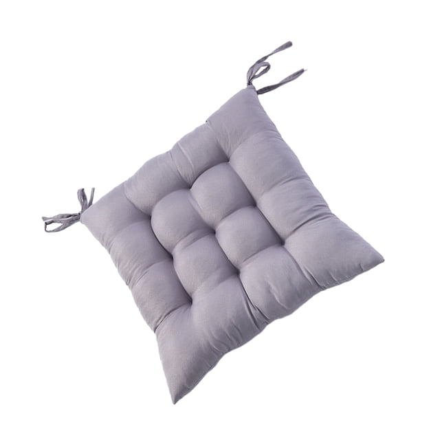 Matsuzay Poliéster Fijado A Silla Cojín Silla - Estabilidad Y Antideslizante Comedor Jardín Oficina Asiento Gris 40x40 Type3 NO3