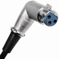 thumbnail image 3 of Seismic Audio  - 5 Pack of 15 Feet XLR Right Angle Microphone Cables - Mic Cords Black - SAXRA15-5Pack, 3 of 4