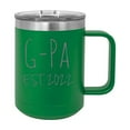 thumbnail image 1 of G-Pa Est. 2022 Established Stainless Steel Vacuum Insulated 15 Oz Engraved Double-Walled Travel Coffee Mug with Slider Lid, 1 of 1