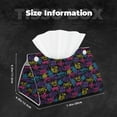 thumbnail image 6 of Lsque Graffiti Art Printed Long Tissue Box Cover Holder, Facial Paper Organizer Dispenser,Triangle with Bottom Belt, PVC Leather Decorative Organizer, 6 of 9