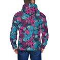 thumbnail image 5 of Zip Up Hoodies for Men - Blue Carnations Flowers Long Sleeve Comfrt Men'S Fashion Hoodies & Sweatshirts, Jackets for Men Hoodies Pullover Clothing Clothes with Pouch, 5 of 5