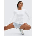 thumbnail image 3 of CRZ YOGA Womens Cloudweight Long Sleeve Workout Tops Lightweight Athletic Basic T-shirts, 3 of 5