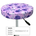 thumbnail image 4 of Kll Violet Round Bar Chair Cushion Cover 13 Inch,Bar Stool Protector With Elastic, Soft Washable, 4 of 7