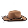 thumbnail image 5 of Large Cowboy Hat for Women,Wide Brim Felt Cowgirl Hat with Classic Hatband, 5 of 8