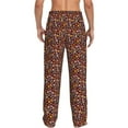 thumbnail image 3 of Uemuo 70s Groovy Hippie Retro Pattern Men's Wide Leg Palazzo Lounge Pants with Pockets Light Weight Loose Comfy Casual Pajama Pants-XX-Large, 3 of 9