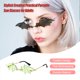 thumbnail image 4 of Qarigey Gafas de sol Gafas unisex interesantes Estilo novedoso Suministro de maquillaje Rojo Cadenas y cordones para anteojos Verde, 4 of 6